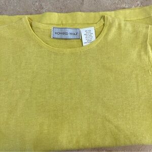 Yellow Linen/Cotton Blend Shirt